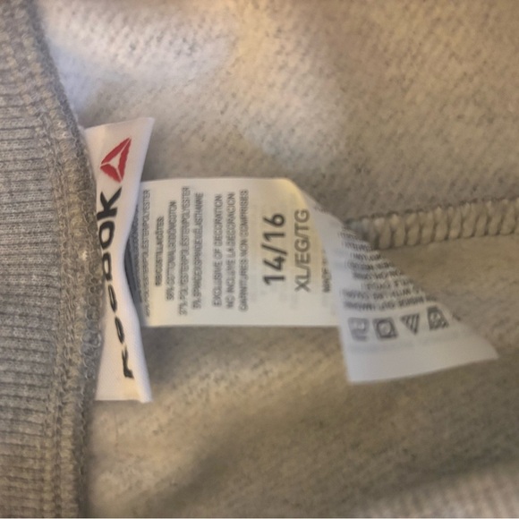 Reebok-Girls' Sweatsuit Set -2 Piece Active Sweatshirt and Jogger Pants XL - Picture 6 of 9